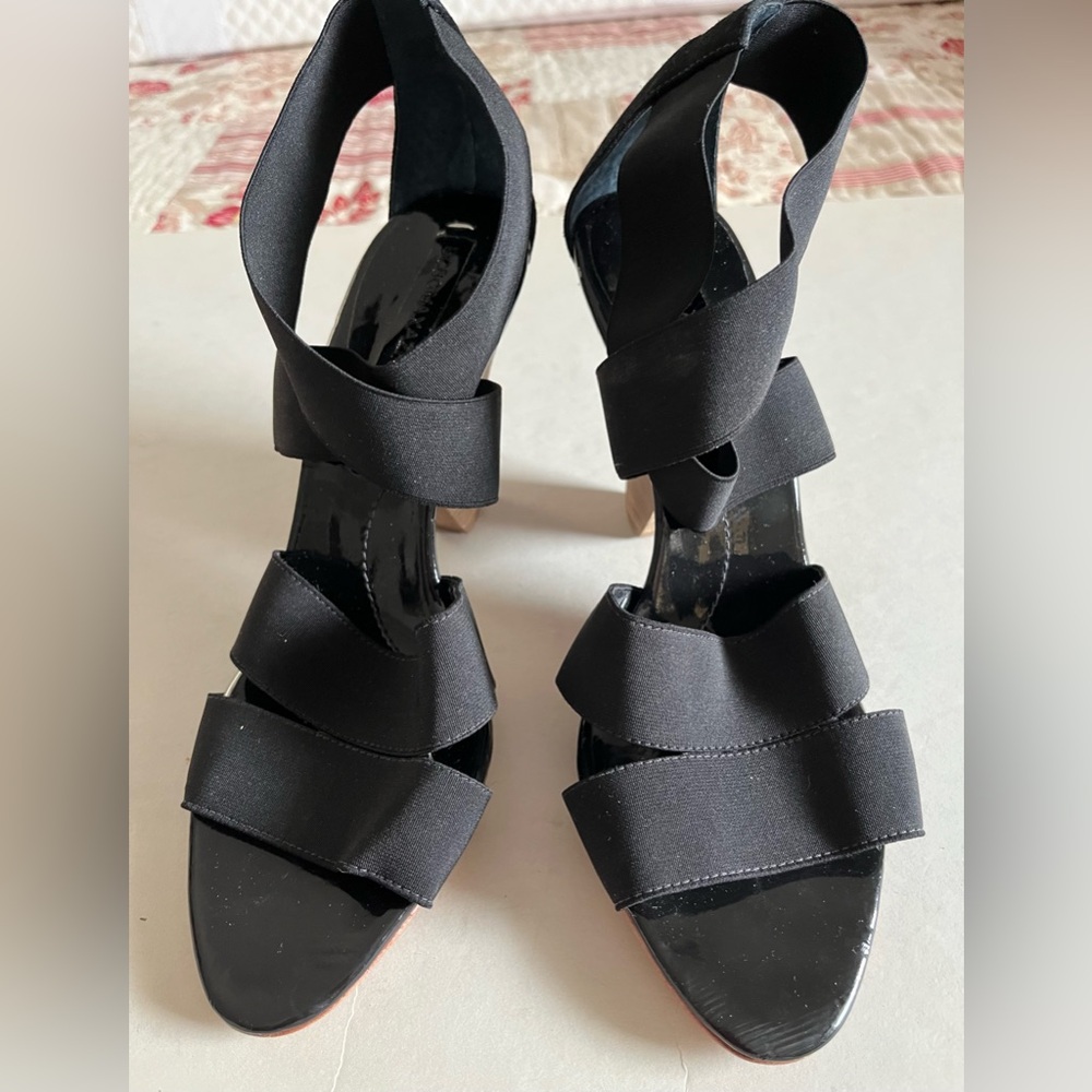 BCBGMaxAzria Black Strappy Heels